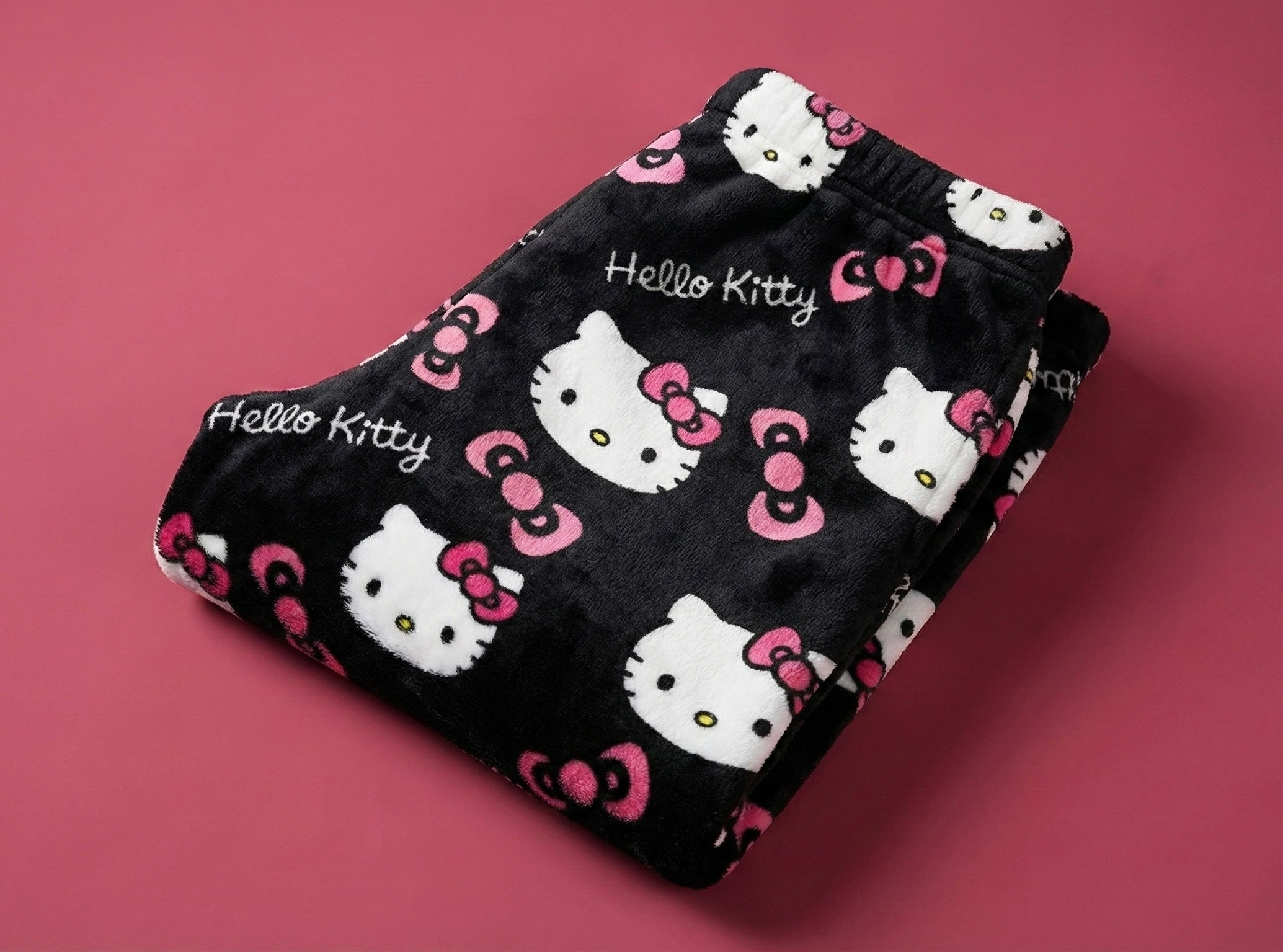 Pantalon de Pyjama Hello Kitty en Peluche Douce – Idéal Cocooning !