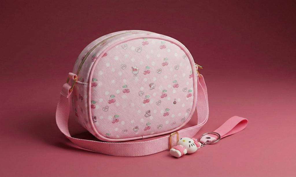 Sac Bandoulière Hello Kitty Gourmand + Porte-clés Assorti